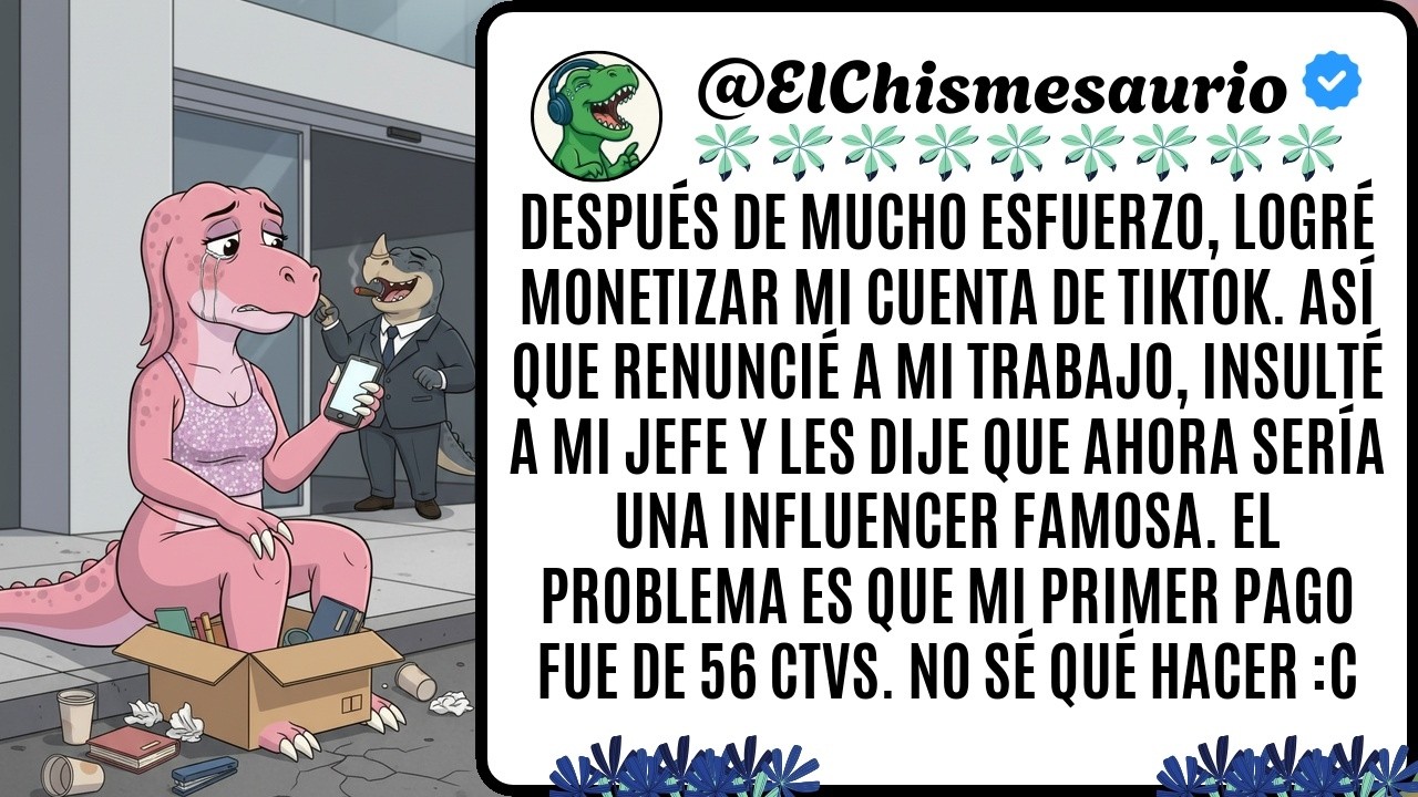 Después de mucho esfuerzo, logré monetizar mi cuenta de TikTok. Así que renuncié a mi trabajo