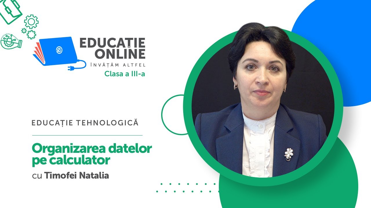 Educație tehnologică, Clasa a III-a, Organizarea datelor pe calculator