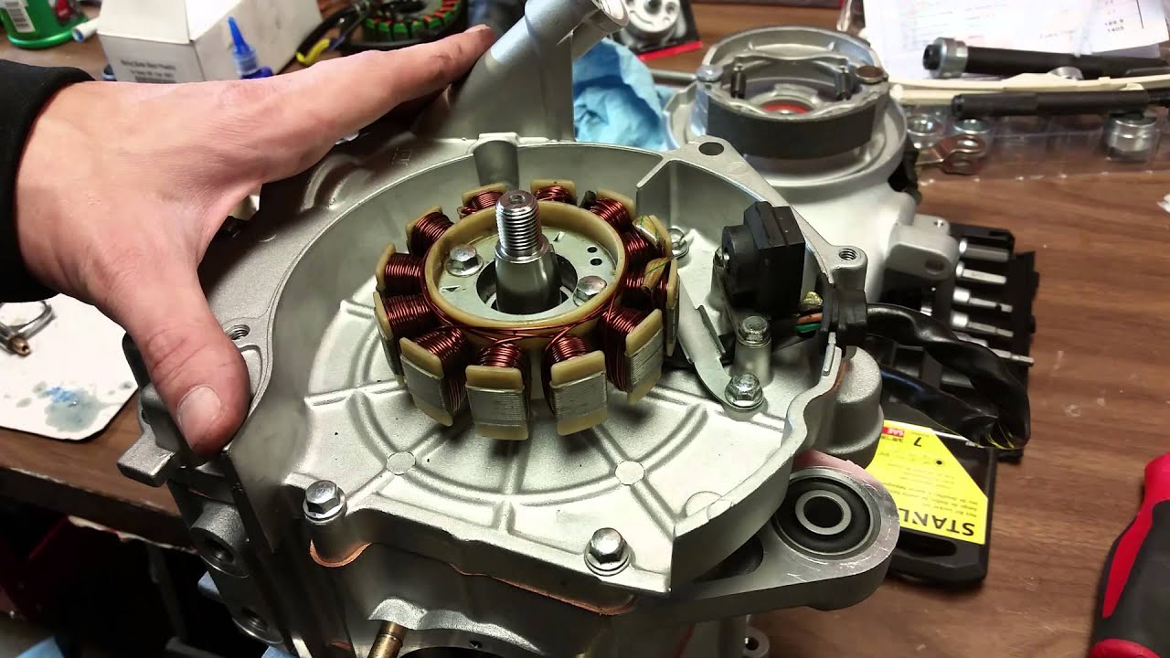 GY6 How to Install 12 pole Stator Fylwheel Taida 05