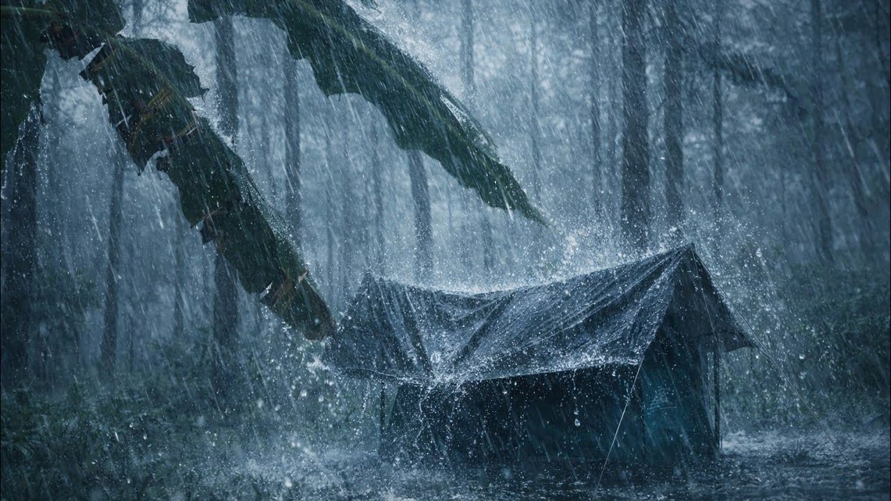 THE SOUND OF RAIN WILL LEASE YOU TO SLEEP IN THE TENT🛌🛌🛌