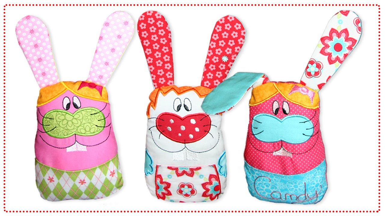 Wie werden süße Hasen mit der Stickmaschine gestickt ❤ Knudie Bunnies ❤ vom Stickbär