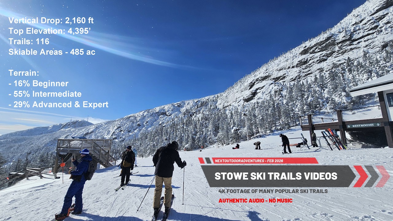 Stowe Mountain Resort POV: 1 Hour of Trails | Best Blues + Blacks + Scenic Runs (Vermont)
