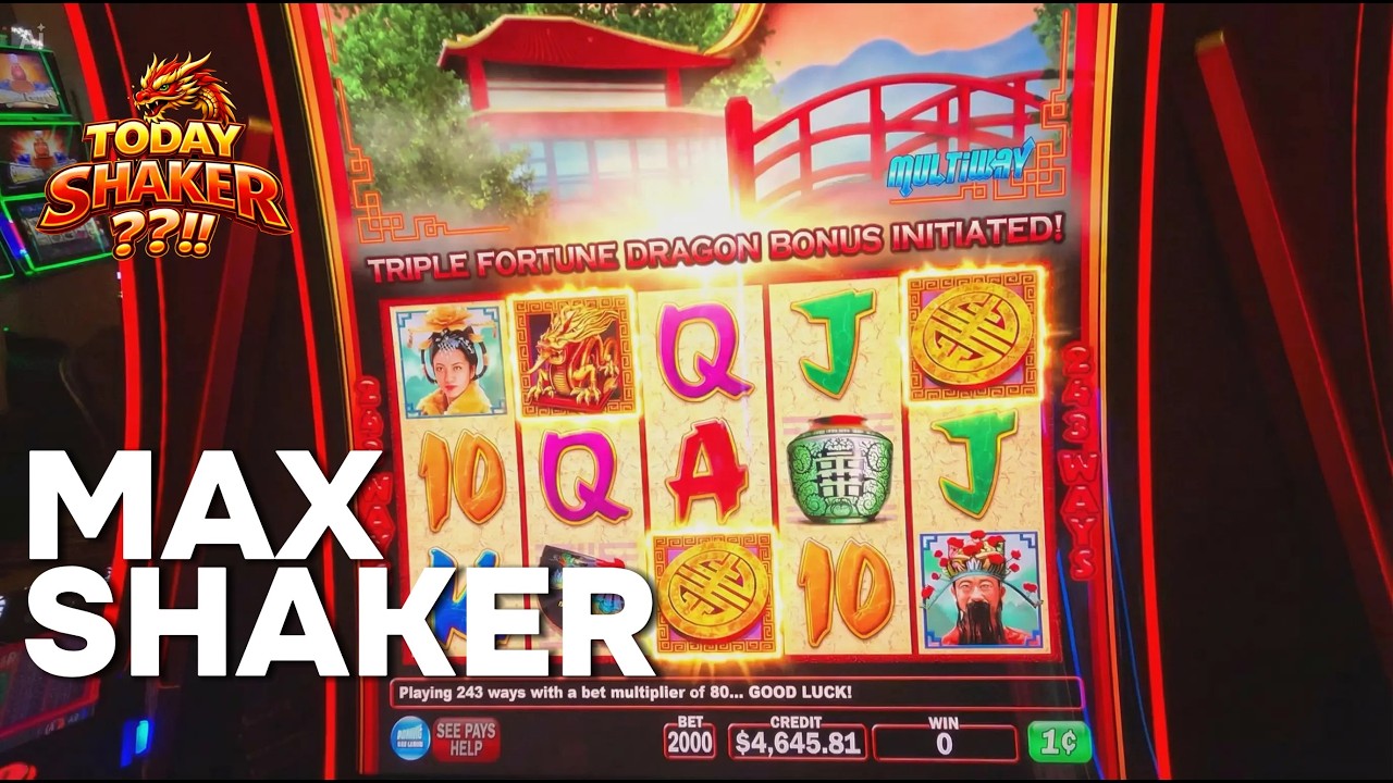 TODAY SHAKER ?!! $20 MAX BET SHAKER WIN ON Triple Fortune Dragon 🐉