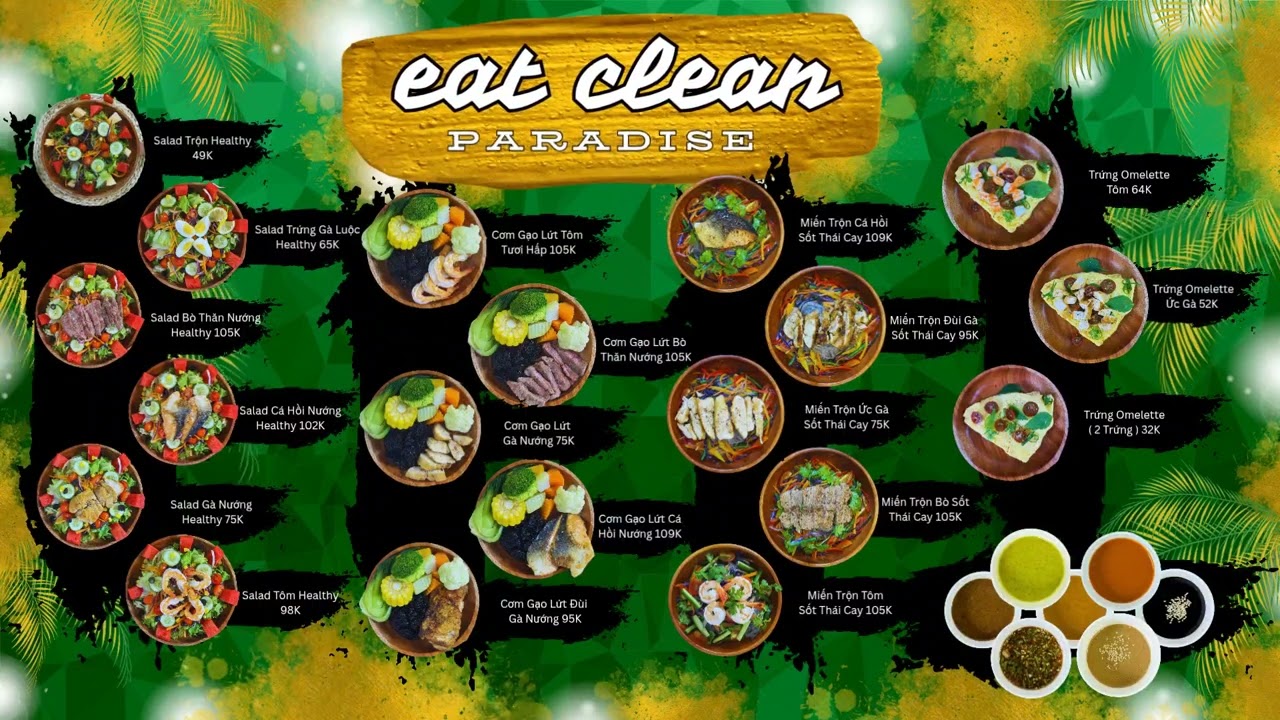 EAT CLEAN PARADISE MENU
