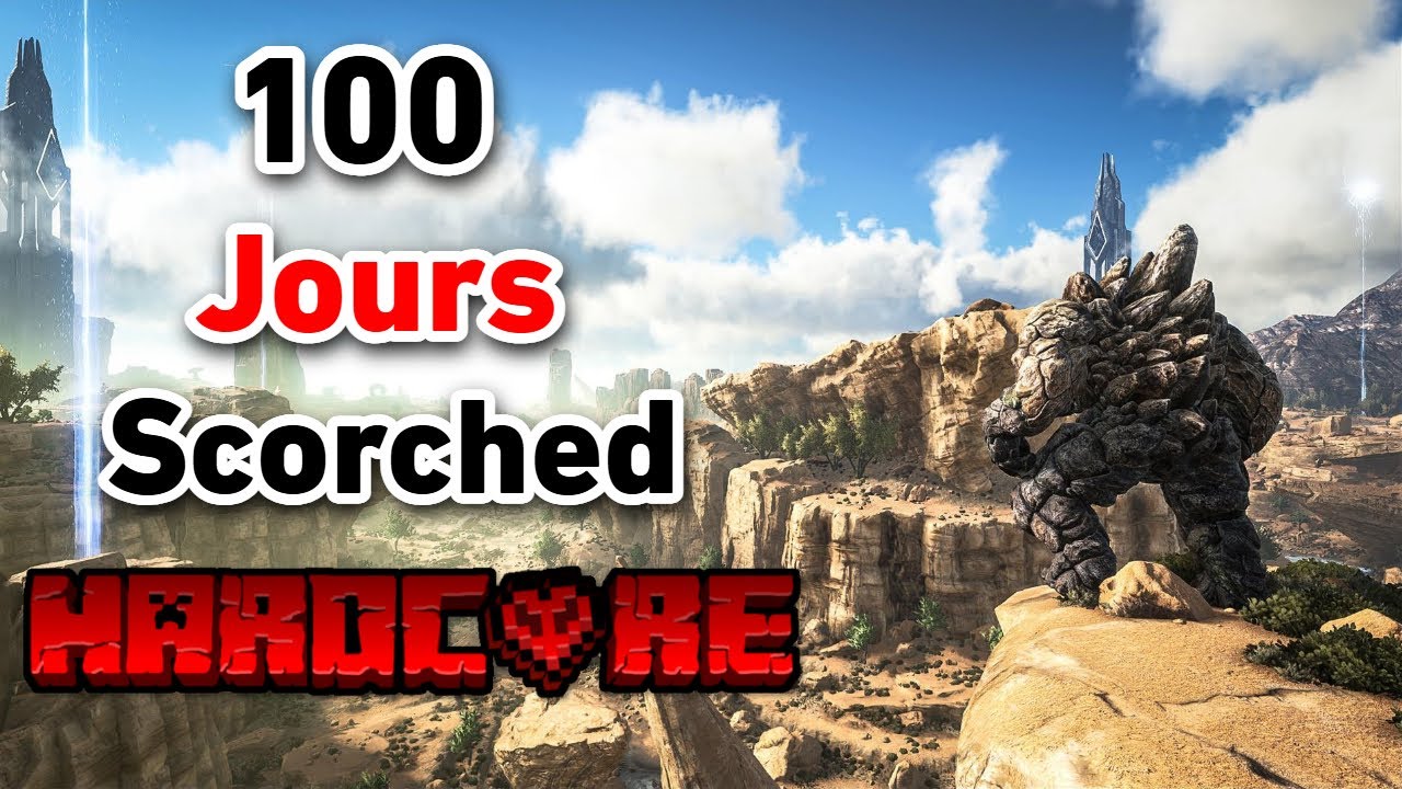 J'ai survécu 100 Jours en HARDCORE sur Scorched Earth (ARK moddé )