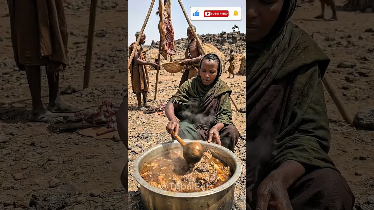 Ancient Tribal Daytime Cooking Ritual in the Wild #shorts