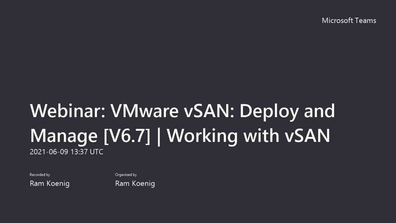 Webinar VMware vSAN  Deploy and Manage [V6 7]_Working with vSAN