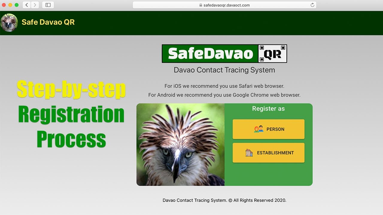 Safe Davao QR Step-by-Step Registration Process