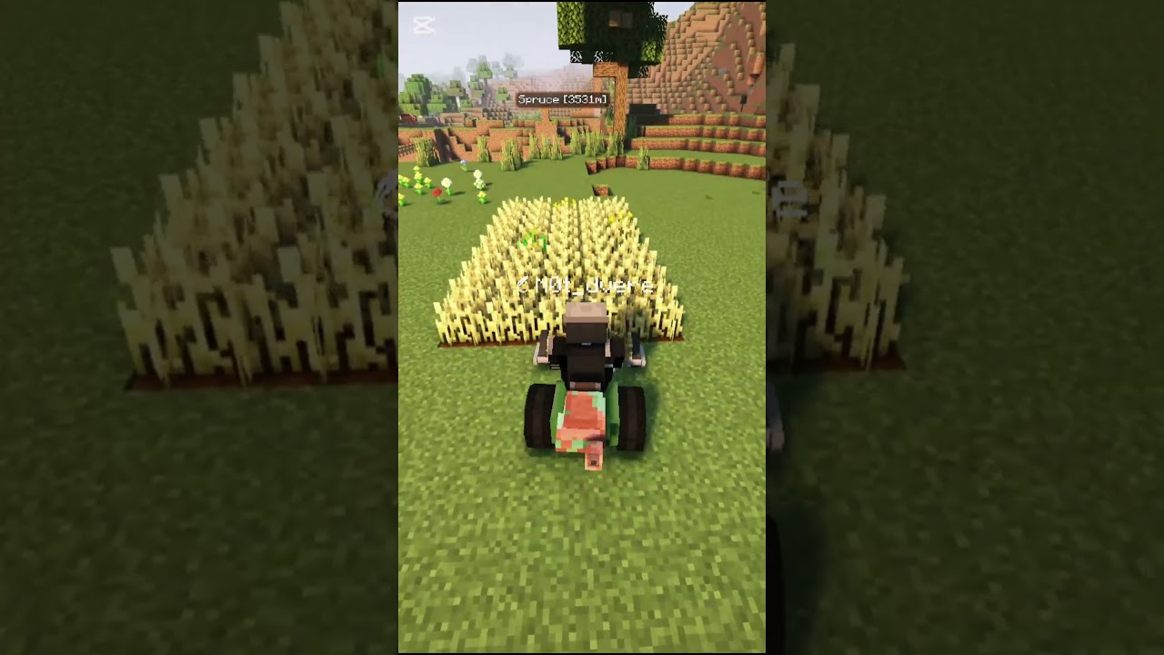 Racing in Minecraft?! 🏎️ (Automobility Mod) #minecraft  #mod #realisticmod #minecraftmods