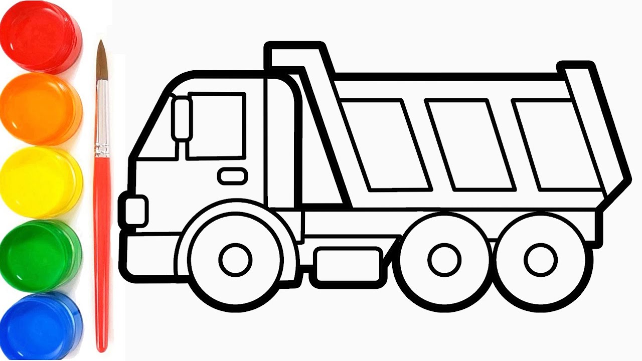 Cara Menggambar dan Mewarnai Truk Oleng - Mewarnai dengan Cat Air