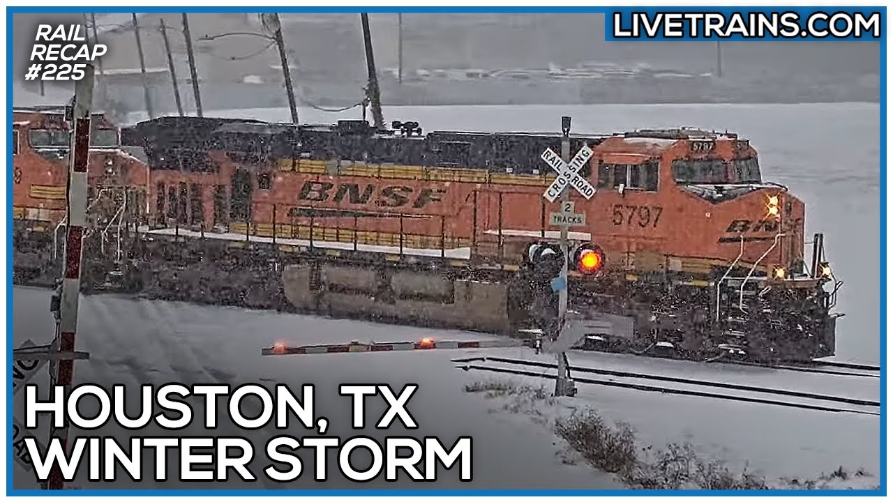 EPIC WINTER STORM Footage Houston TX Jan 21st | RailRecap 225