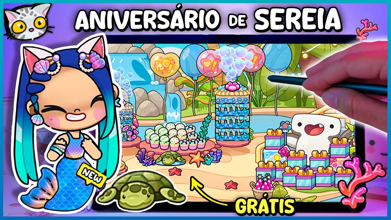 🎂 Como Decorar GRÁTIS um ANIVERSÁRIO de SEREIAS no PARQUE AQUÁTICO de Avatar World 🐠