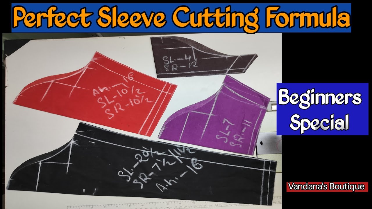 4 Type Sleeves Cutting || 4 तरह के आस्तीन कटिंग || For Beginners