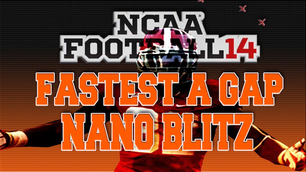 NCAA Football 14 FASTEST A Gap NANO BLITZ Instant DT Pressure Tutorial