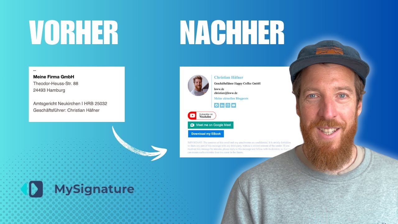 Sch&ouml;ne E-Mail Signatur kostenlos und in 5 Minuten erstellen f&uuml;r mehr Klicks und Brand-Effekt!