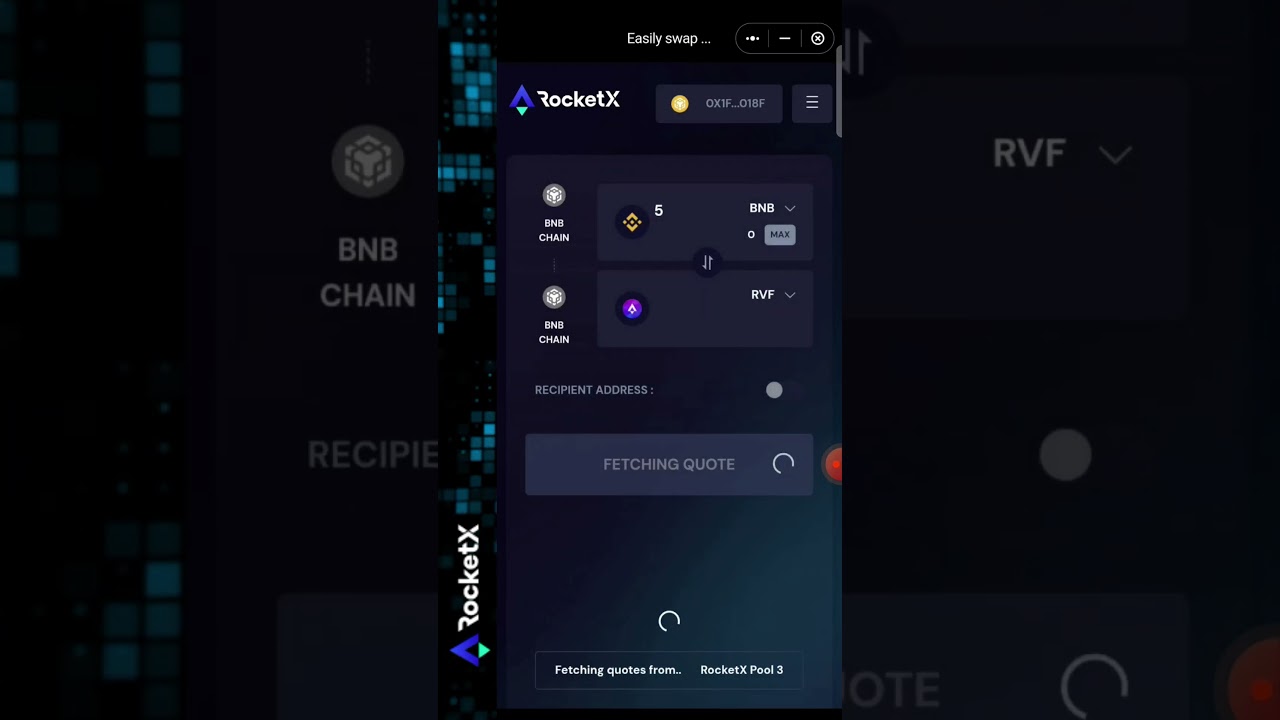 Swapping #Crypto on #SafePal Wallet using #RocketX #bnb