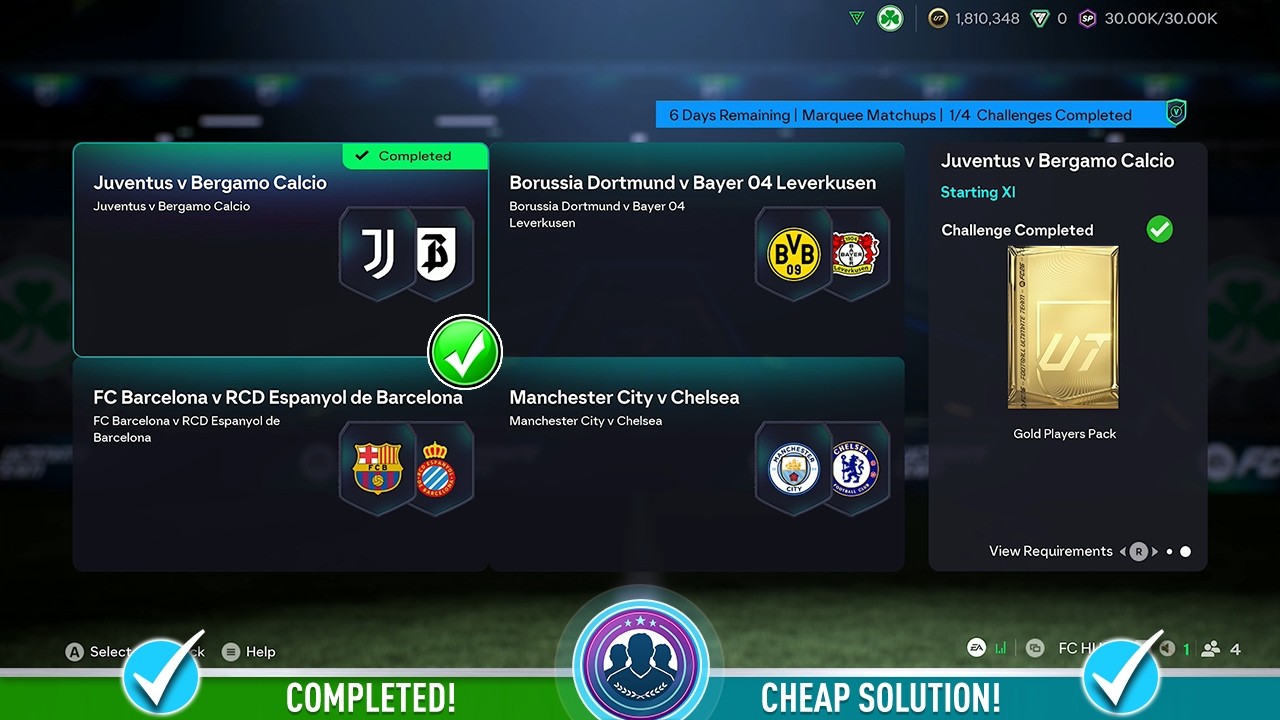 Матчи FC 26 Marquee - Ювентус против Бергамо Кальчо SBC - дешевое решение и советы