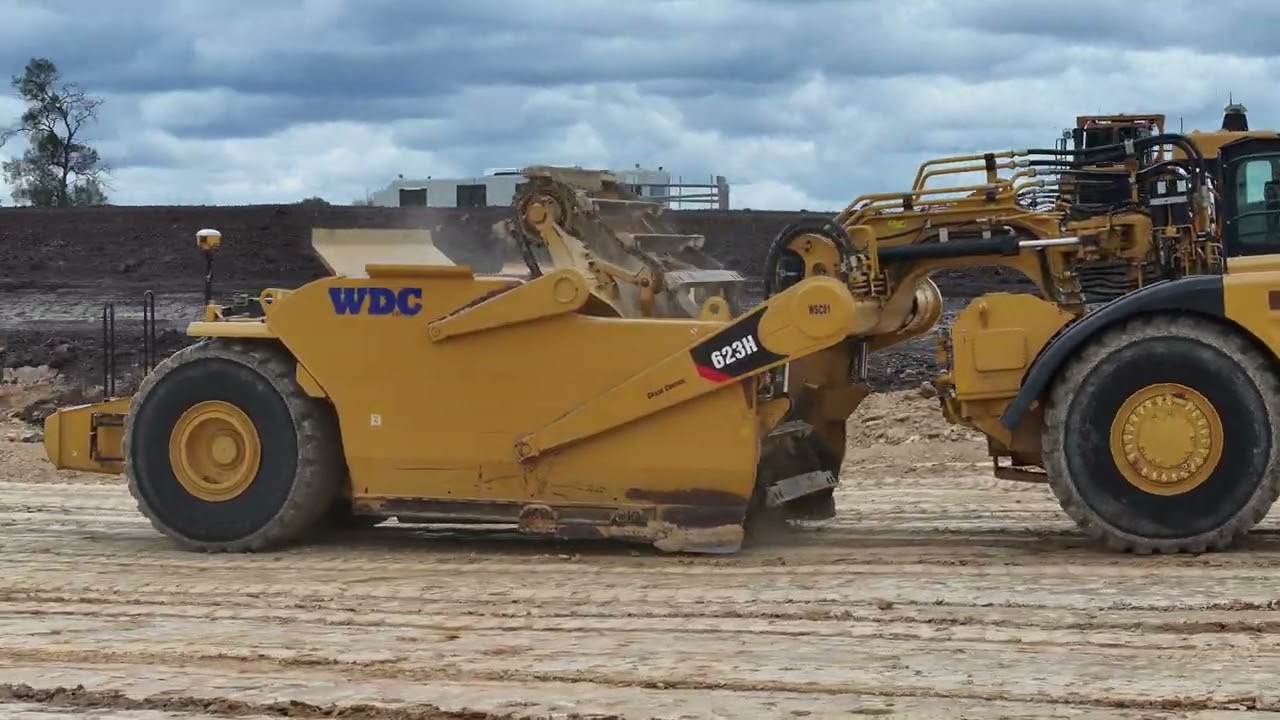 Scraper at Work in the Dirt | Western Downs Civil