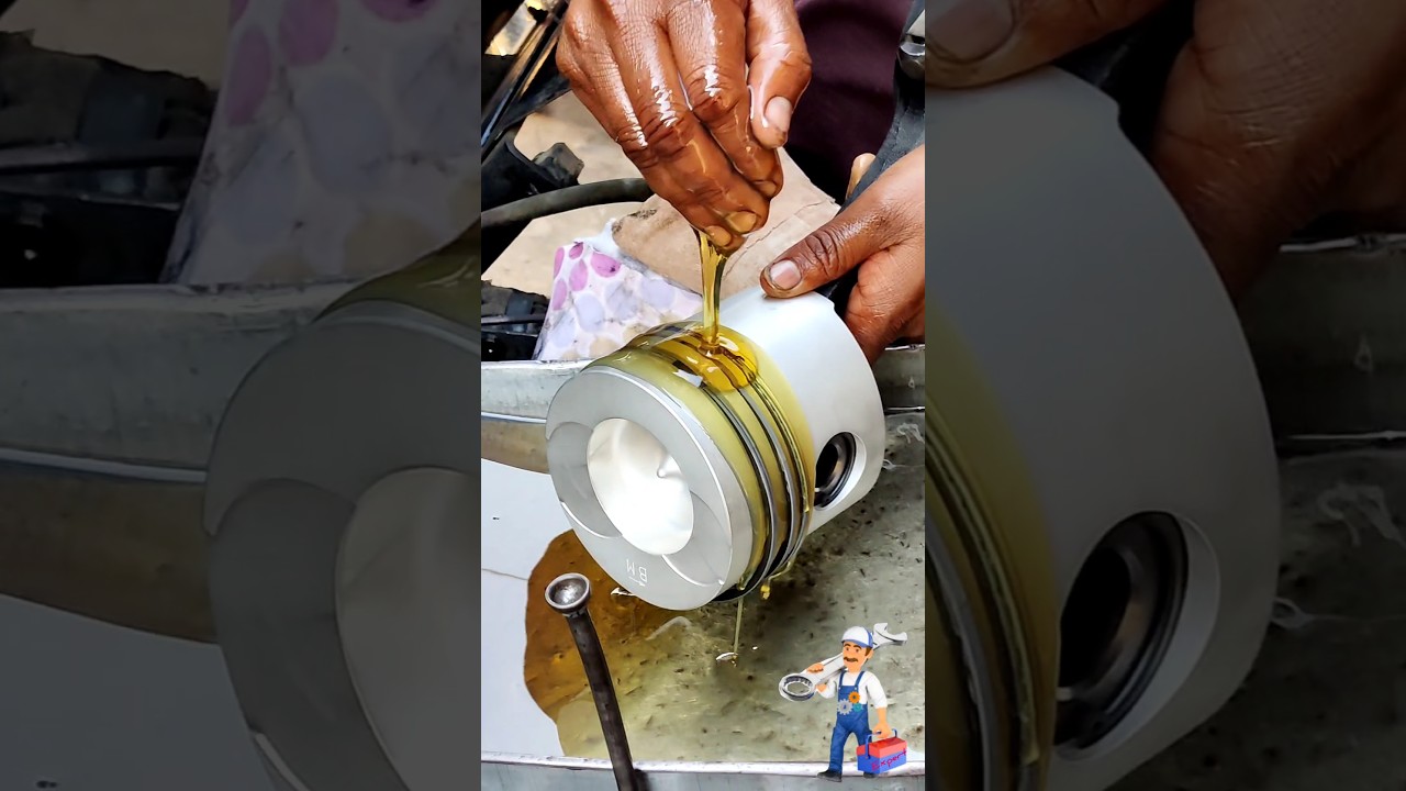 Expert Mechanic piston fitting installation #shorts #engine #mechanic #mechanical #short #viral