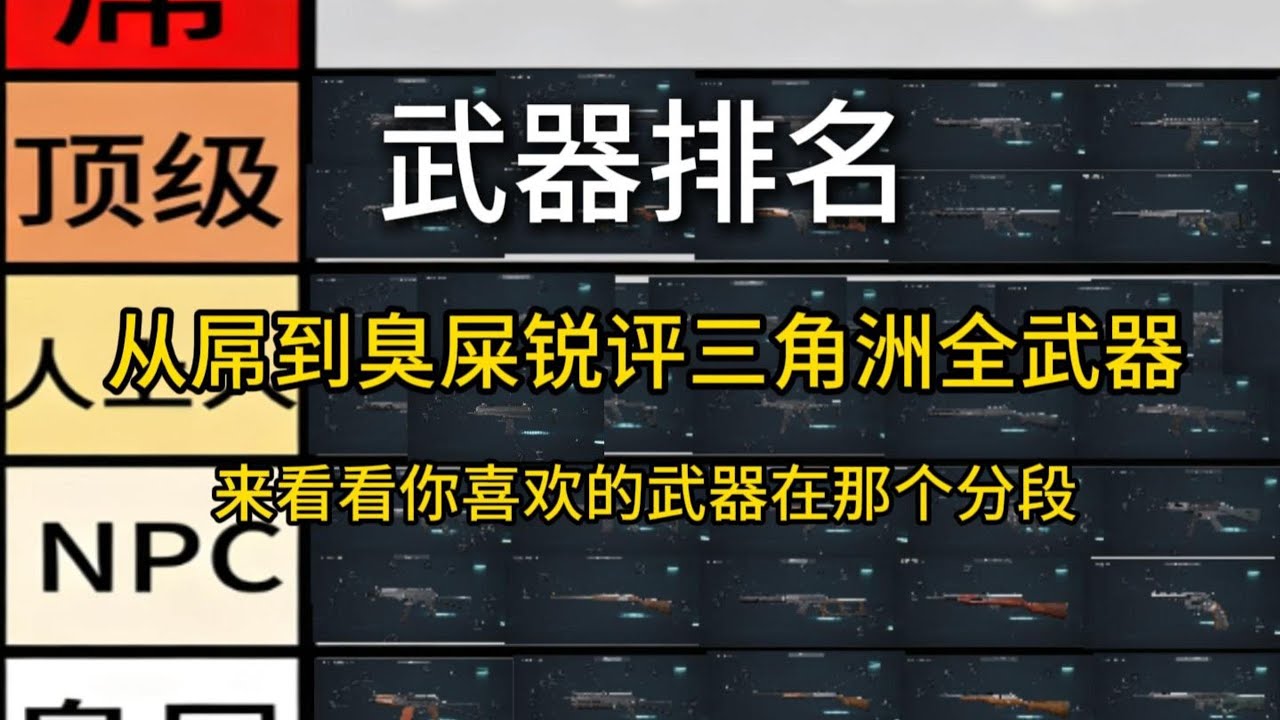 【三角洲行动】全武器锐评排行 从神兵到拉胯 强度一次说清