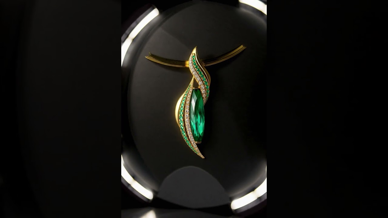 💎Luxury emerald pendant #jewelry #designergemjewels #diamond #emerald ald