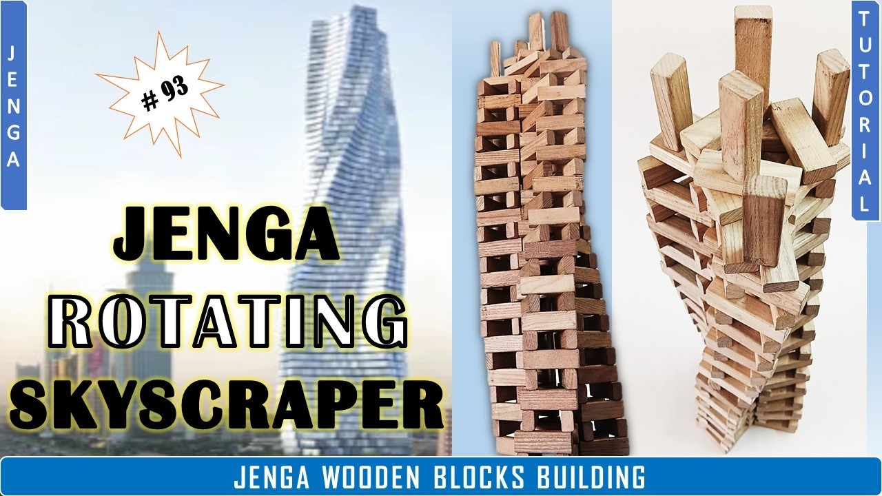 I Built a Rotating Skyscraper Using Jenga Blocks 😱 Jenga Tutorial #93