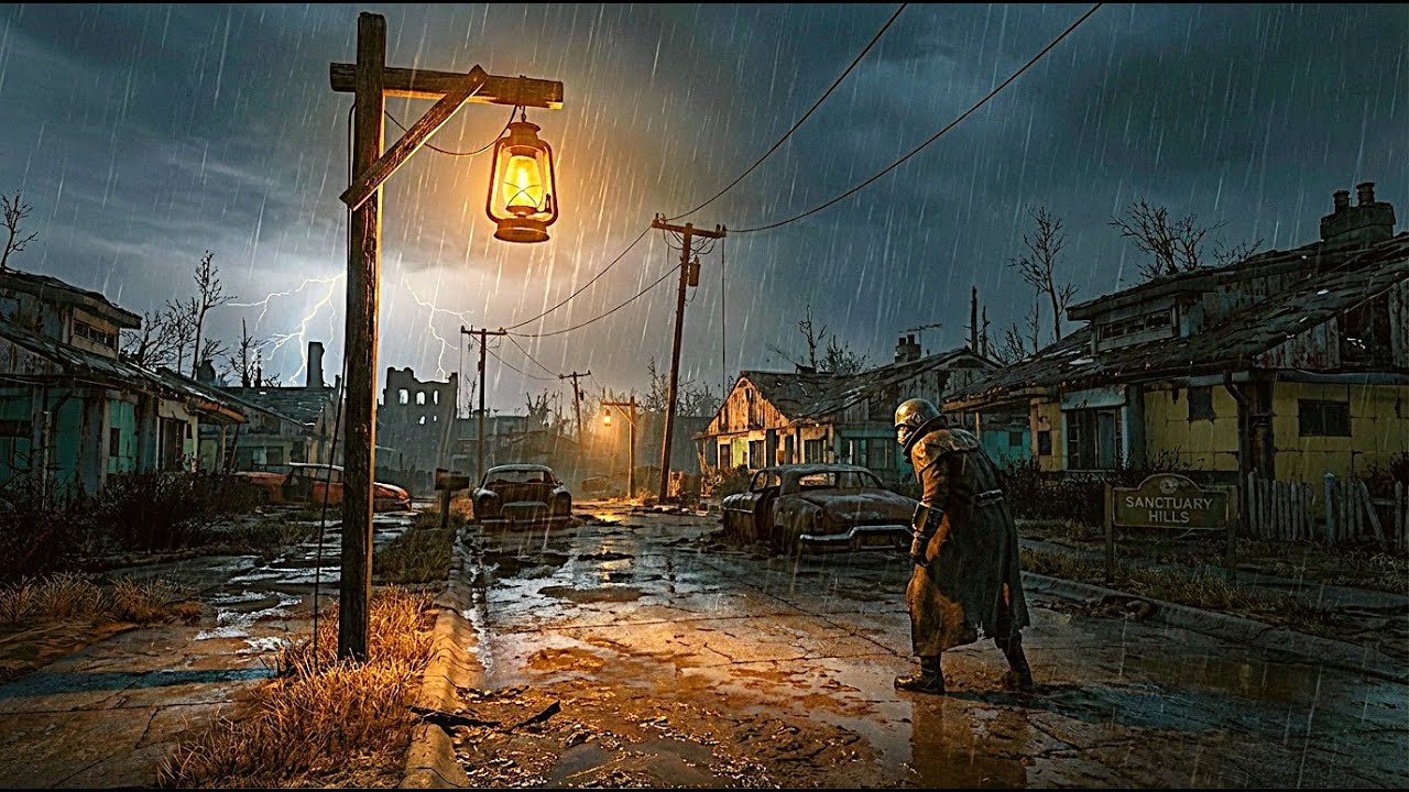 Fall Asleep Immediately with Rain and Thunder in a Post-Apocalyptic World