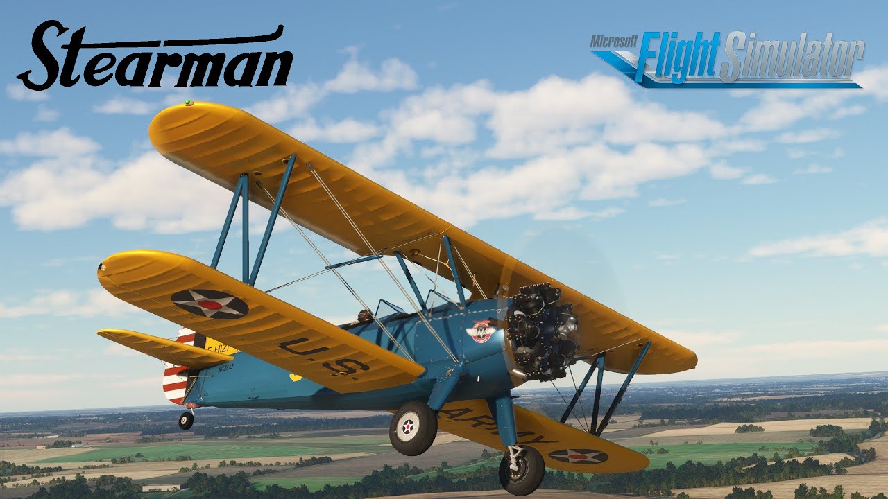 Golden Age Simulations PT-17 Stearman - Aerobatics over Little Gransden - Microsoft Flight Simulator