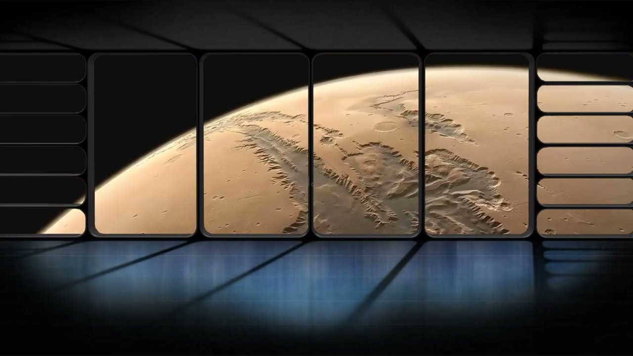 In orbit around Mars. Grand Canyon. На орбите Марса. Большой каньон.