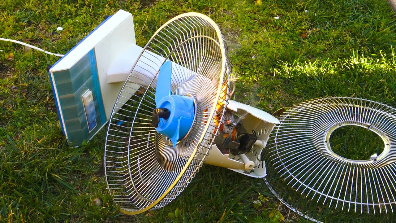 Vintage Nobility Table Fan Destruction with Motor Burnout