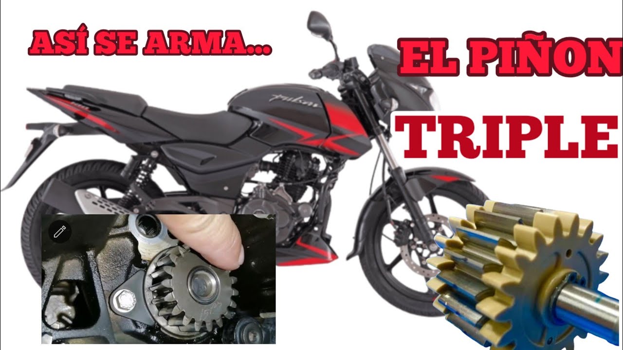 Como armar CORRECTAMENTE✅ el PIÑÓN TRIPLE de BALANCEADOR en una PULSAR180/200/220📌