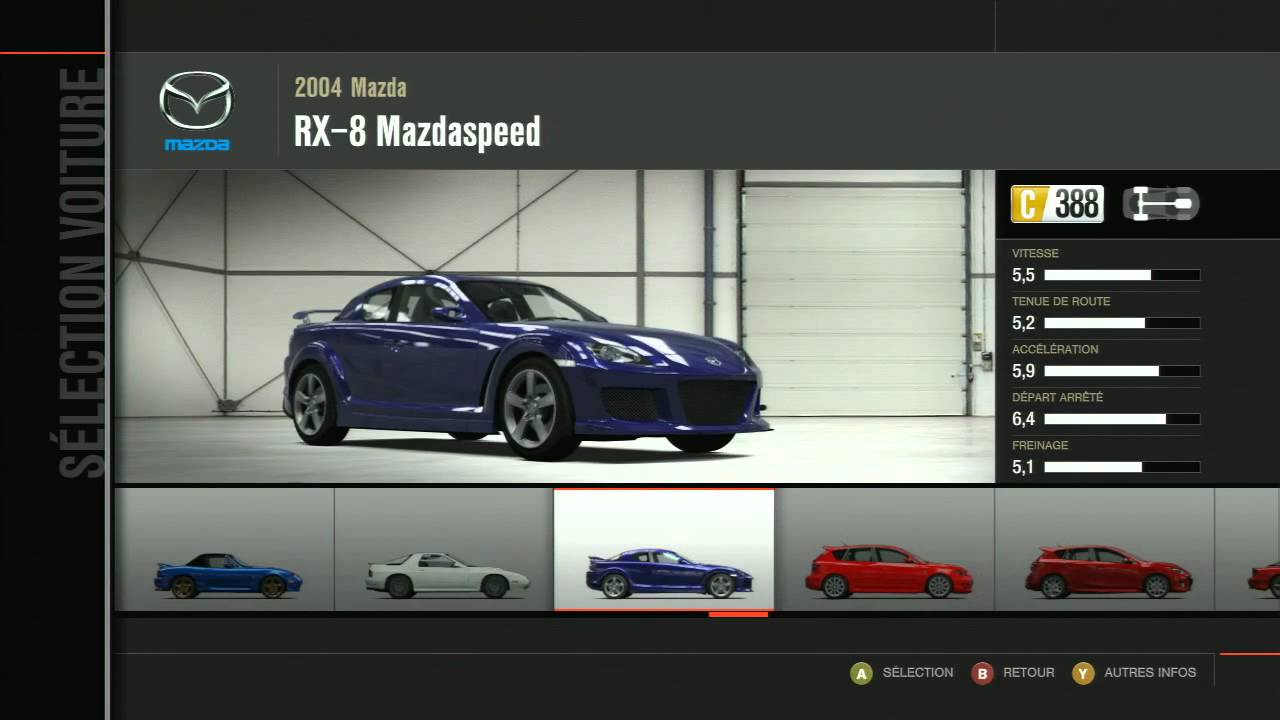 Liste complète des voitures de Forza Motorsport 4
