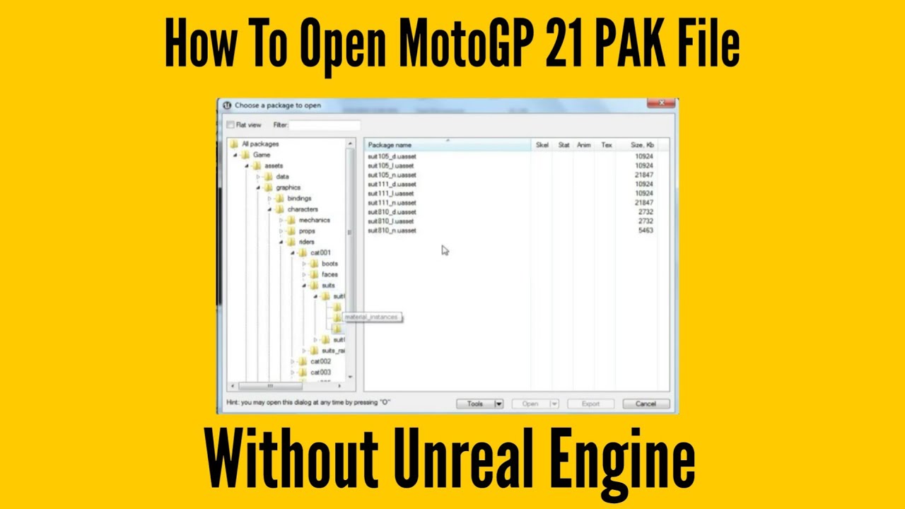 Tutorial Membuka File PAK MotoGP 21 Tanpa Unreal Engine
