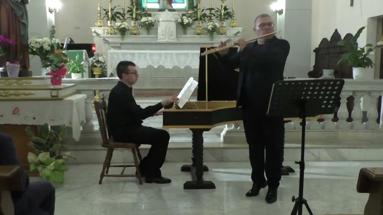 Bach Sonata g Minor Allegro, Raffaele Bifulco, Andrea Chezzi. Live recording Casciana Camporgiano