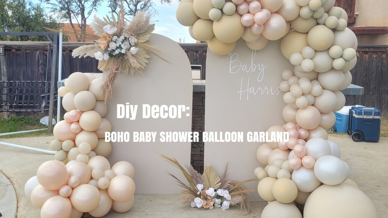 LET'S DECORATE: Boho Baby Shower Balloon Garland Chiara Walls