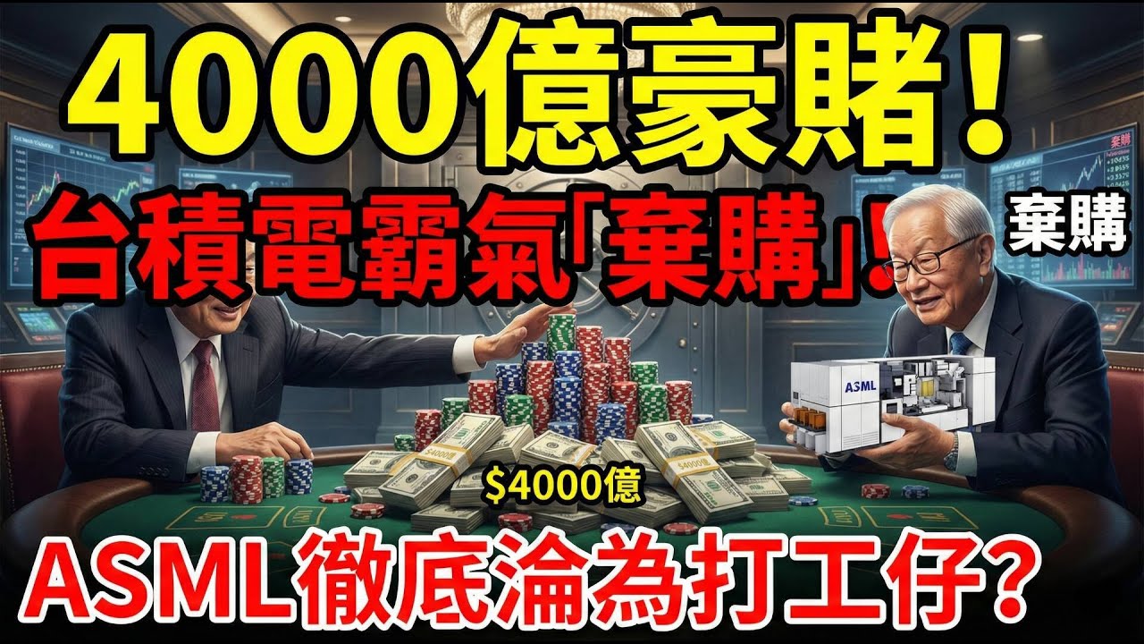 4000 億的豪賭！台積電「棄購」背後的恐怖算計，ASML 淪為編外研發部的真相大公開！