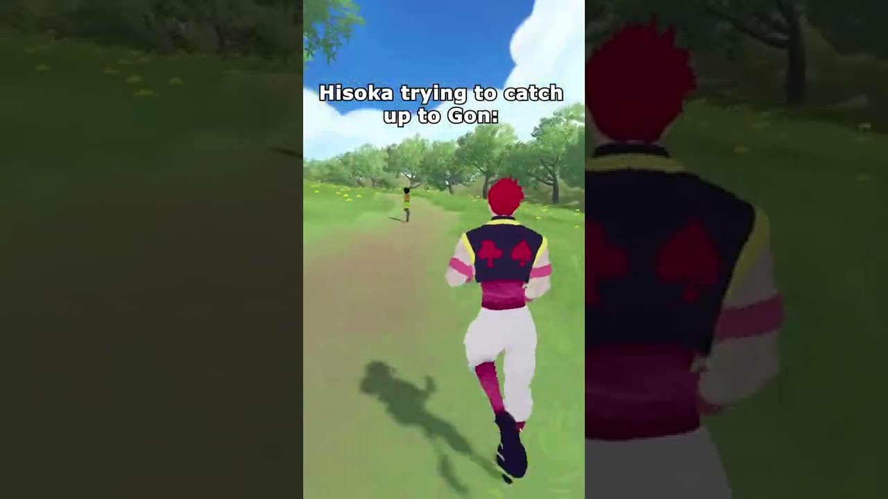 Hisoka tries to catch Gon 