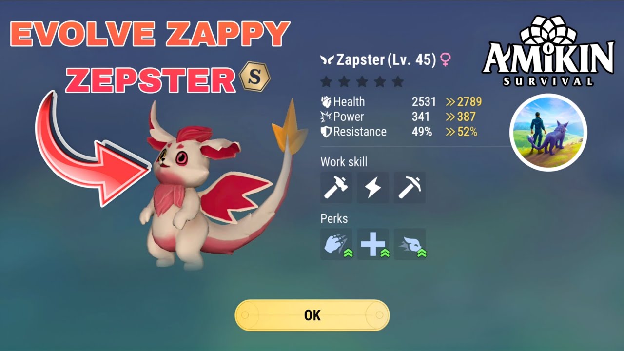 😱 AMIKIN SURVIVAL | ❓ HOW TO EVOLVE ZAPPY | ZEPSTER ⚡ | 68