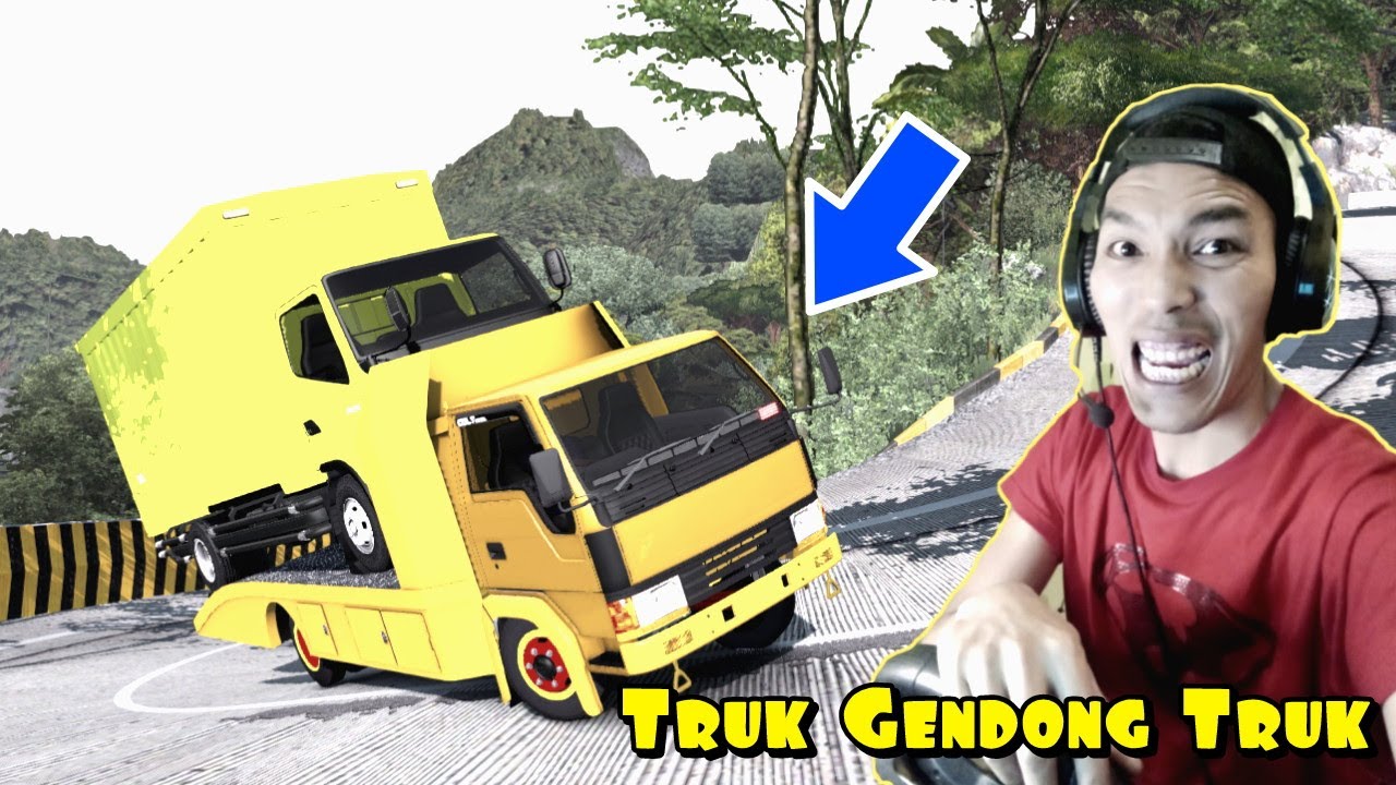 Truk Ragasa Towing Truk Box Yang Trobel Nanjak di Sitinjau Lauik-Ets2