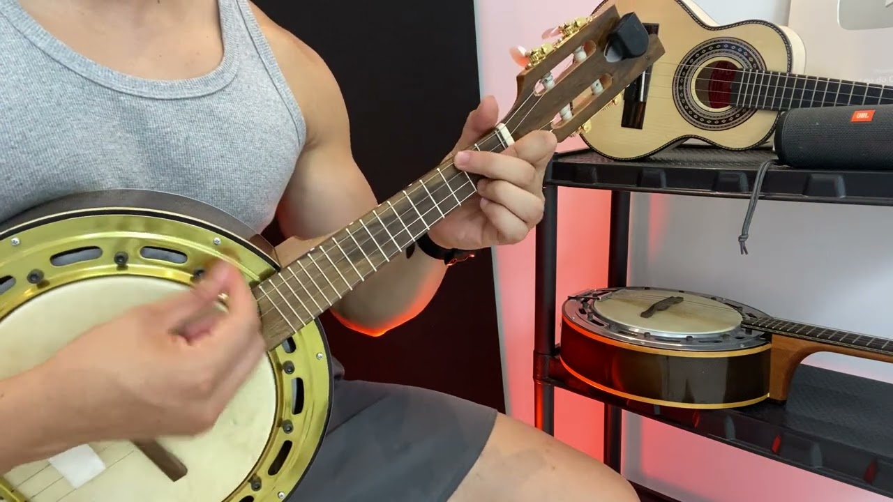 MÚSICA FÁCIL NO QUADRADINHO DE DÓ MAIOR NO BANJO - AULA DE BANJO COM LÉO SOARES