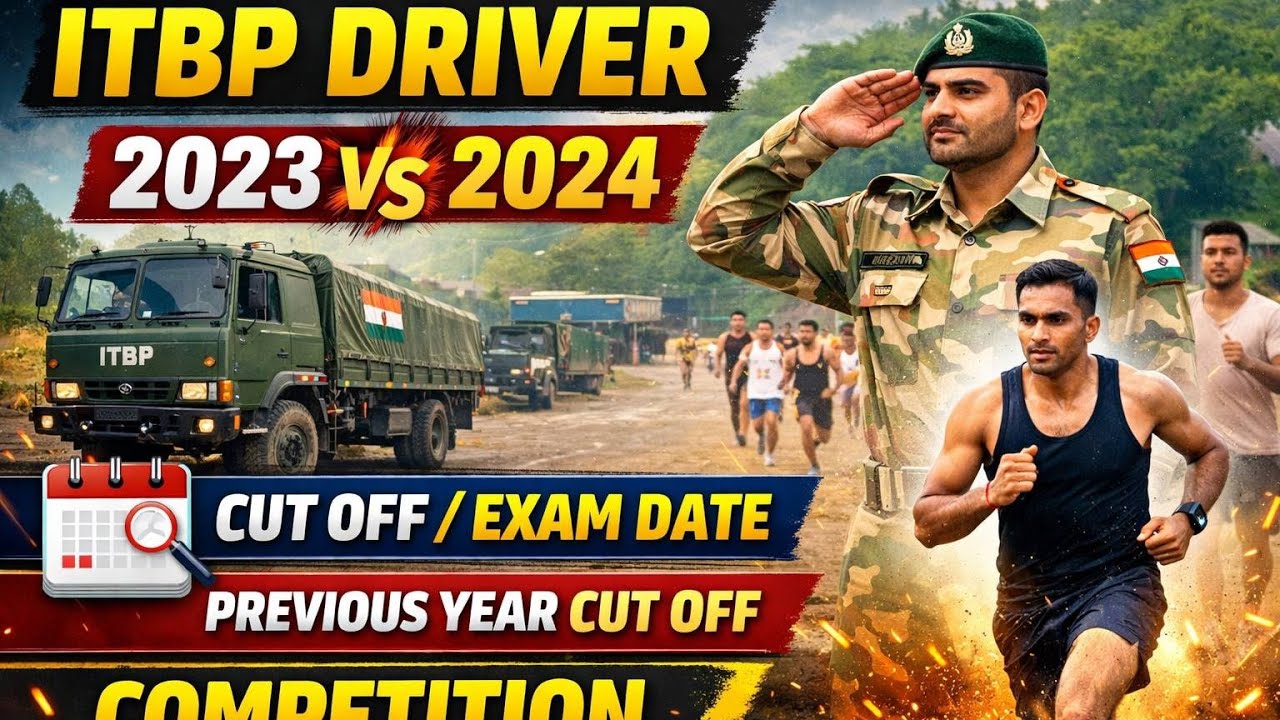 ITBP DRIVER PREVIOUS YEAR CUT OFF / ITBP DRIVER EXAM DATE / ITBP DRIVER WRITTEN EXAM / ITBP DRIVER