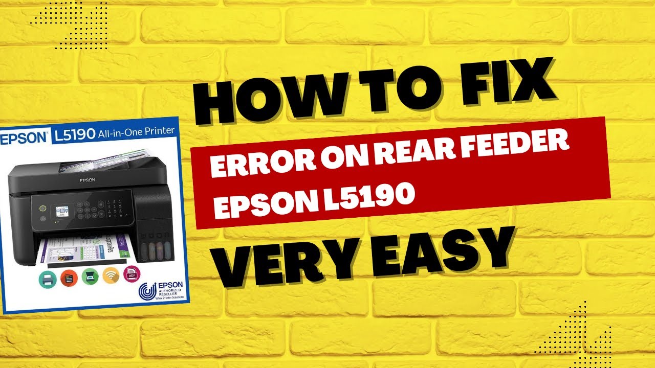 REPLACEMENT OF REAR FEED ROLLER RUBBER | ERROR REAR FEEDER | PAPER JAM ERROR EPSON L5190