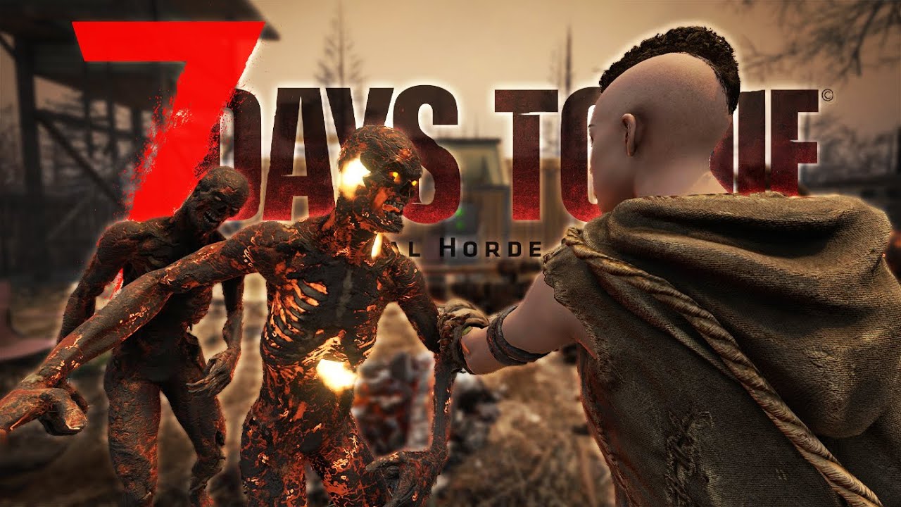 【7DTD V1.0】新バイオーム”焼け森”でヤバすぎるゾンビに出会ってしまった…「7 Days to Die V1.0」実況プレイ #4