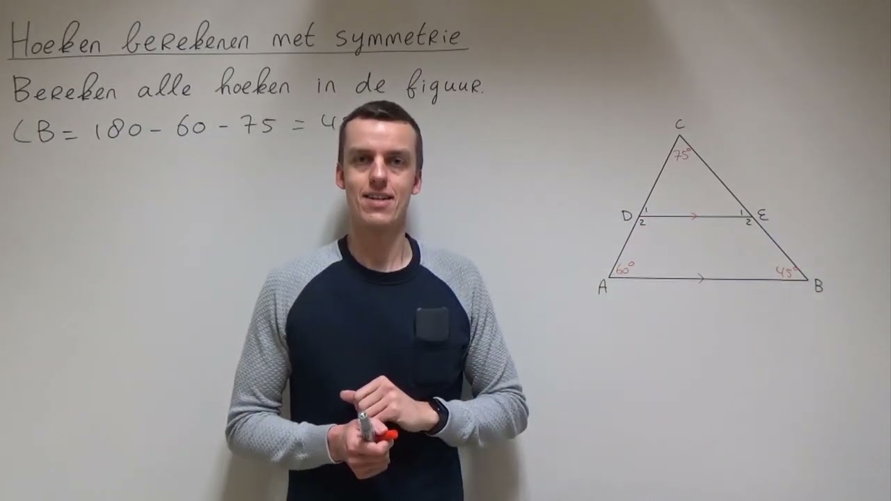 Hoeken berekenen met symmetrie (4 VMBO-KGT)
