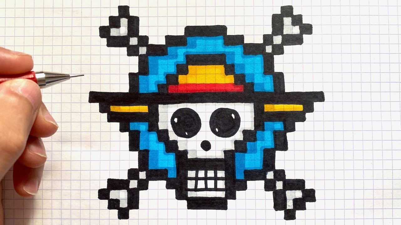 TUTO DESSIN LOGO ONE PIECE PIXEL ART