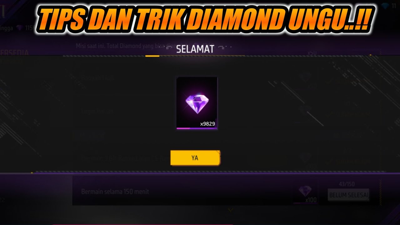 EVENT DIAMOND UNGU FF..!! CARA CEPAT MENYELESAIKAN DIAMOND UNGU FREE FIRE FUNGI CARA MEMAKAI DM UNGU