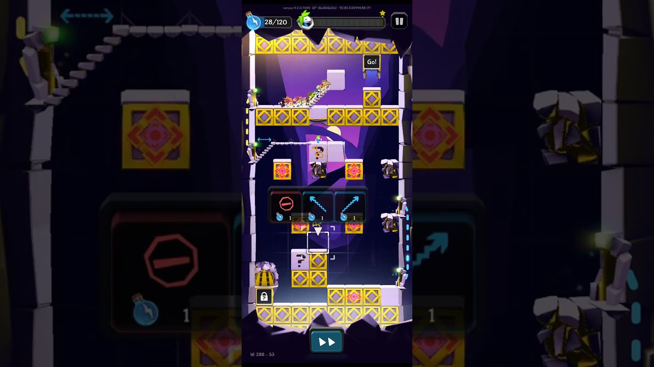 Level 288-53 - 100% of Lemmings saved! - Lemmings: The Puzzle Adventure #games #gameplay