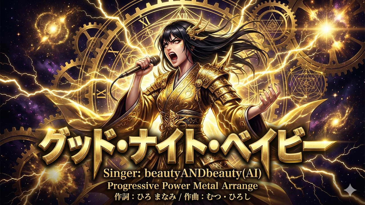 【プログレ】昭和歌謡【グッド・ナイト・ベイビー】を「鋼鉄の咆哮」でメタル化してみた [Prog Power Metal Cover] The King-Tones