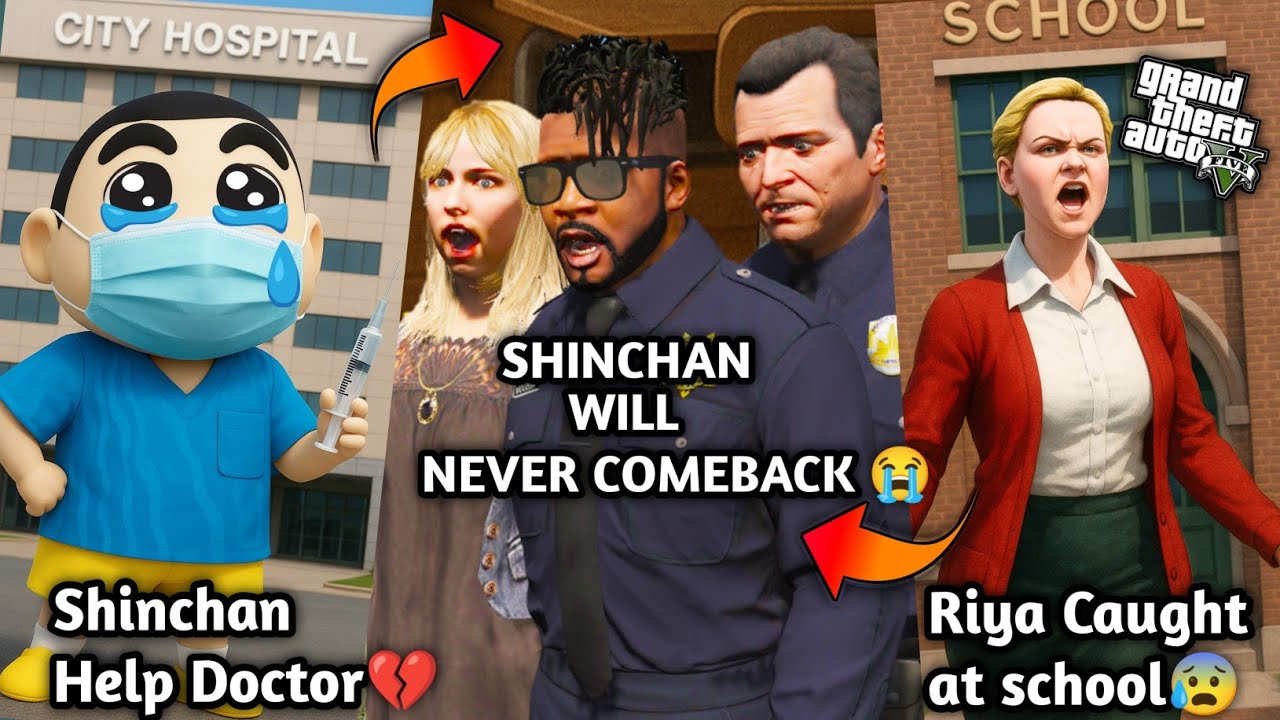 GTA 5: Shinchan Become Doctor To Save Franklin😩Franklin Regret Of Shinchan Leave Home😭 Ps gamester