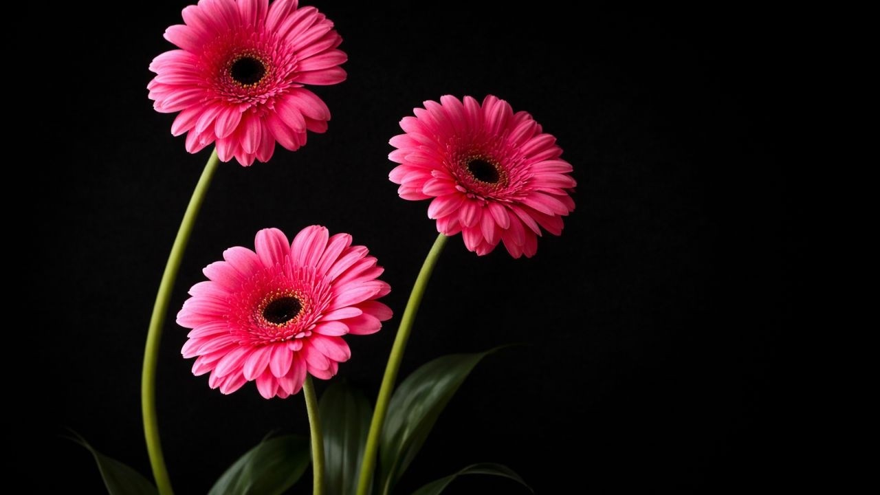 4K Pink Flowers Wall Art | Elegant Smart TV Background